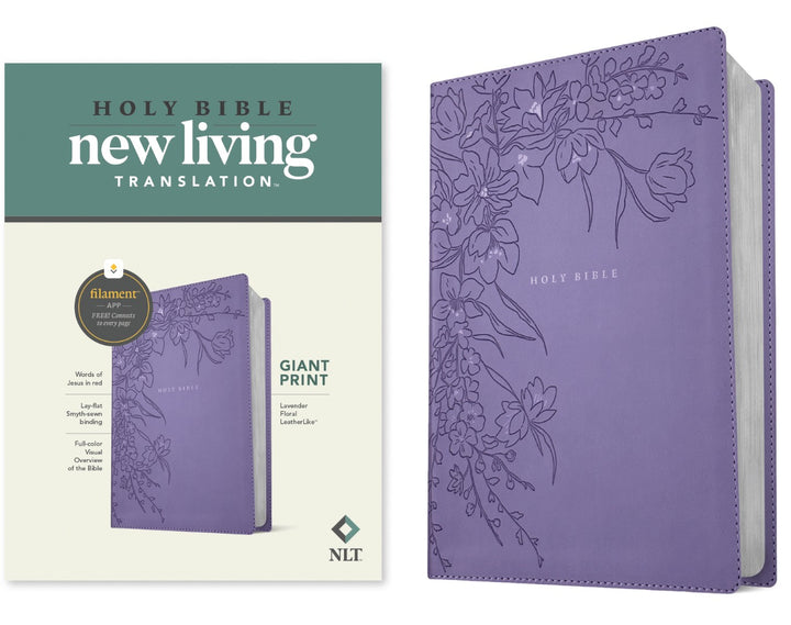 NLT Giant Print Bible, Filament Enabled, Lavender - Re-vived