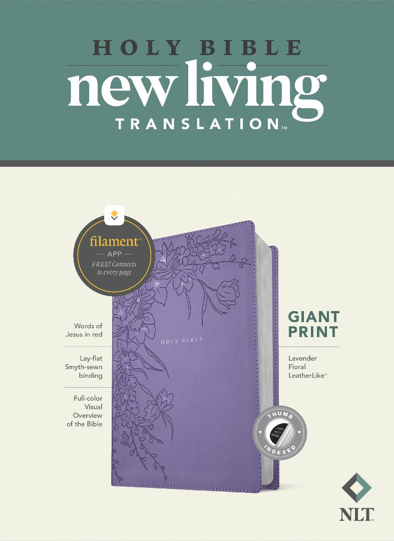 NLT Giant Print Bible, Filament Enabled, Lavender, Indexed