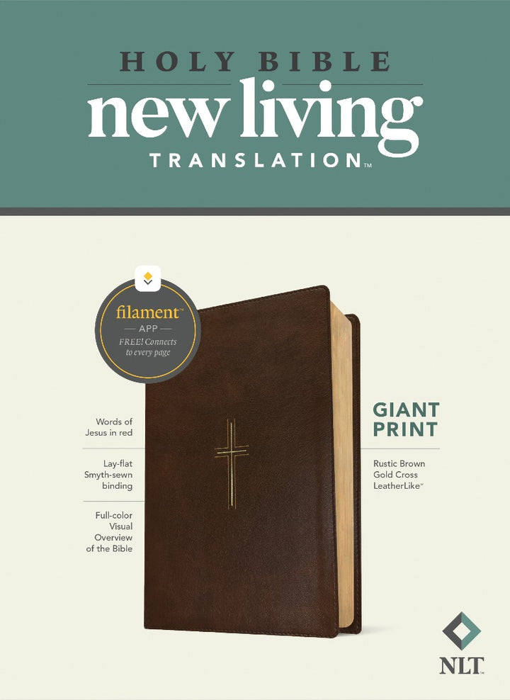 NLT Giant Print Bible, Filament Enabled, Rustic
