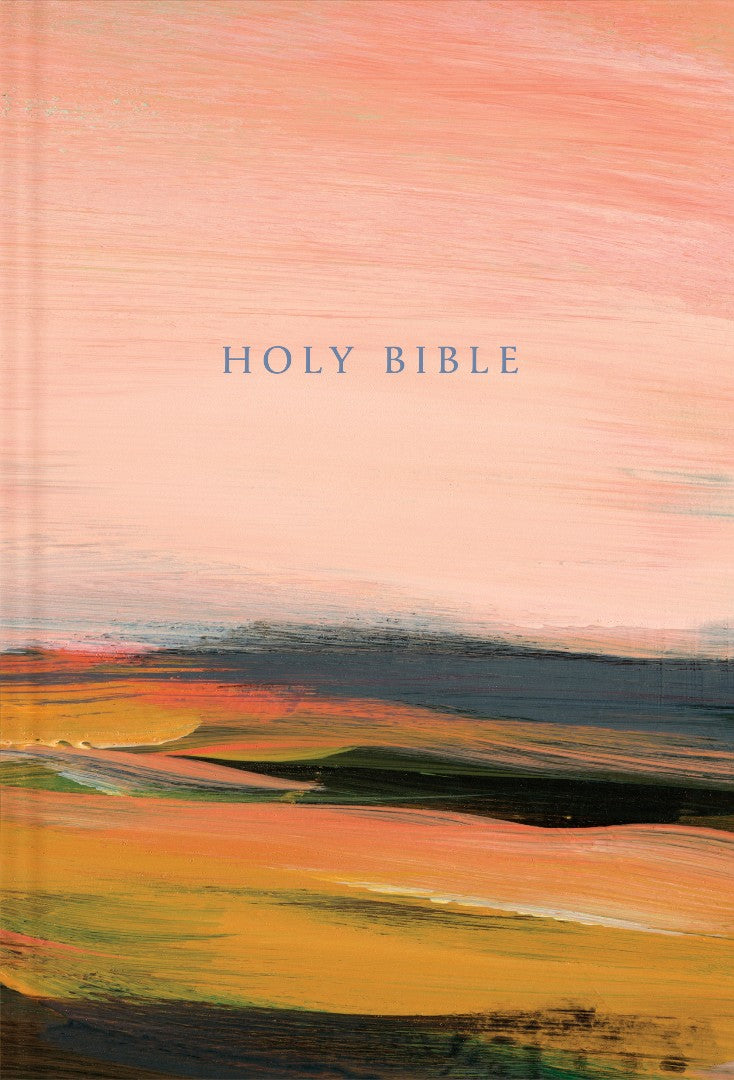 NLT Large Print Slimline Reference Bible, Pink Landscape - Re-vived