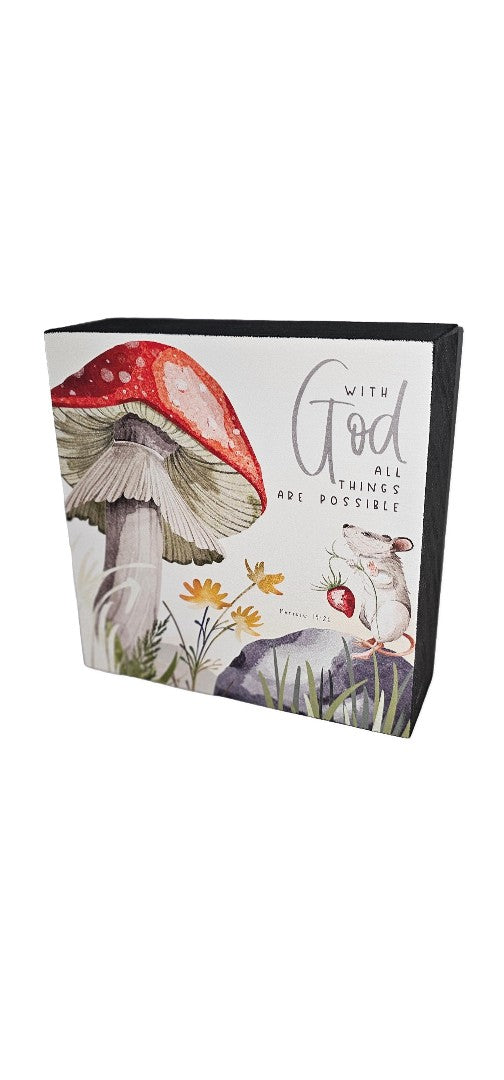 With God All Things Are Possible Mouse And Strawberry - Re-vived