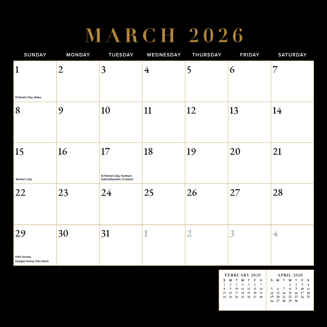 The Chosen 2026 Wall Calendar (UK + IRL Edition)