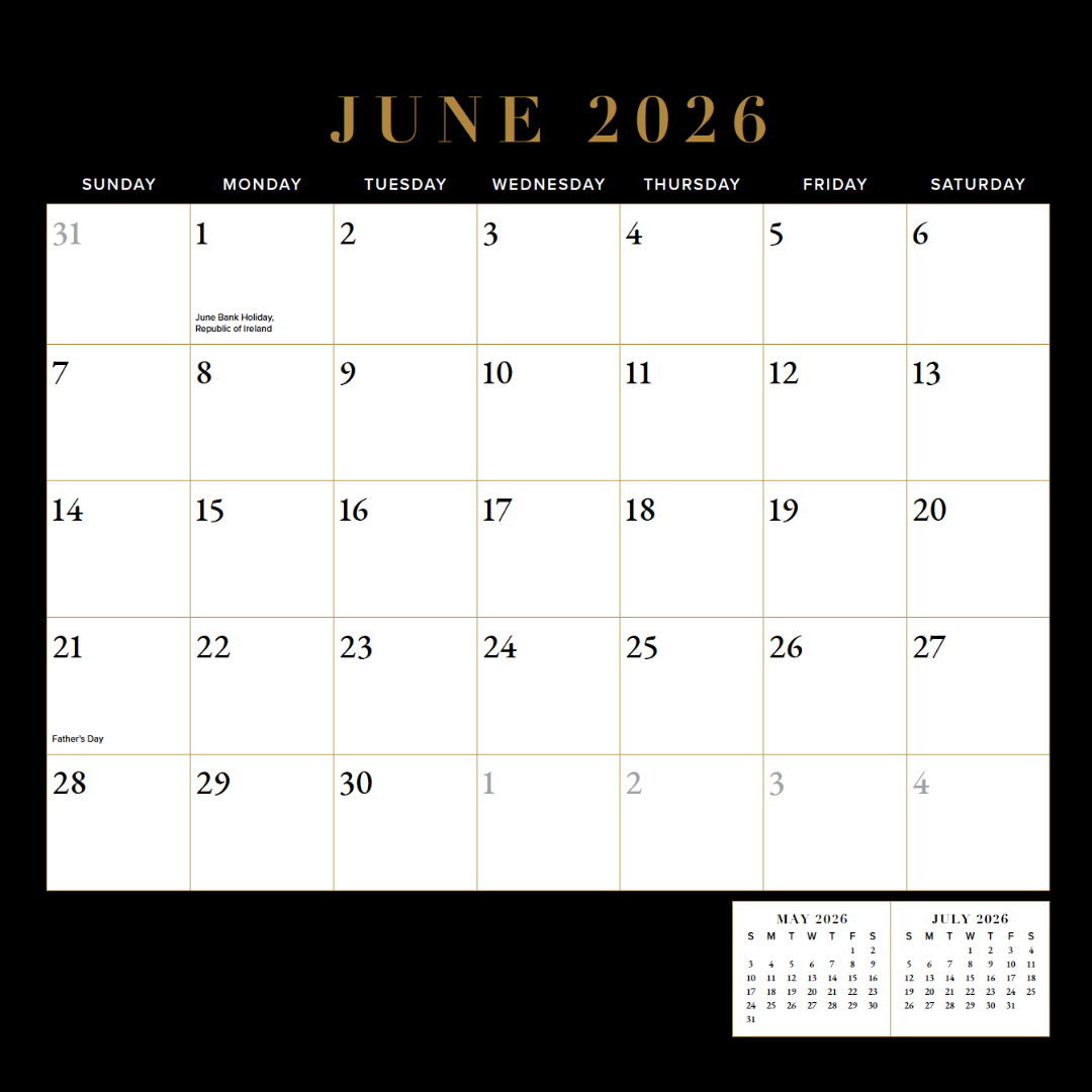 The Chosen 2026 Wall Calendar (UK + IRL Edition)