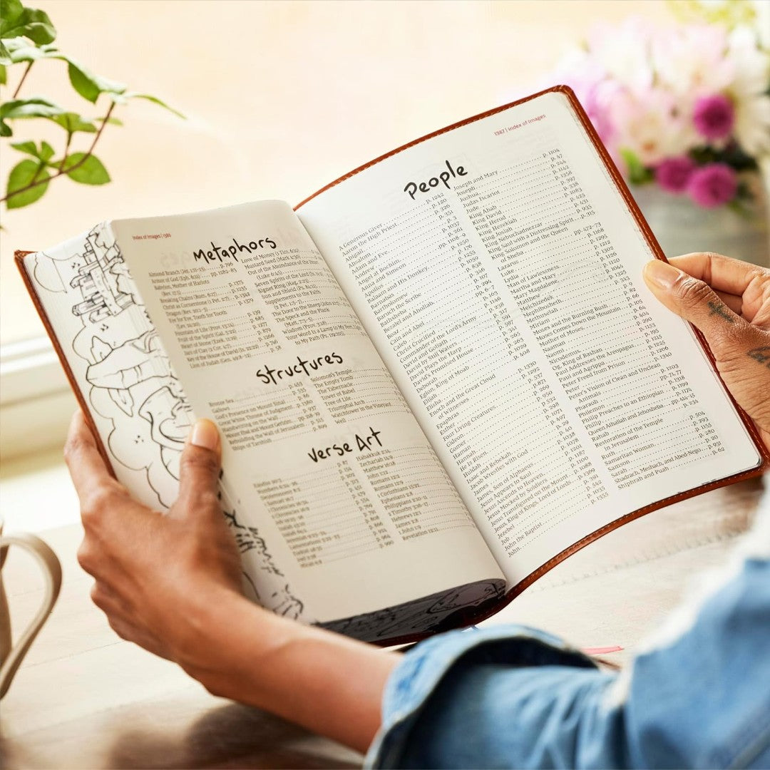 NKJV The Sketchbook Bible Brown Leathersoft