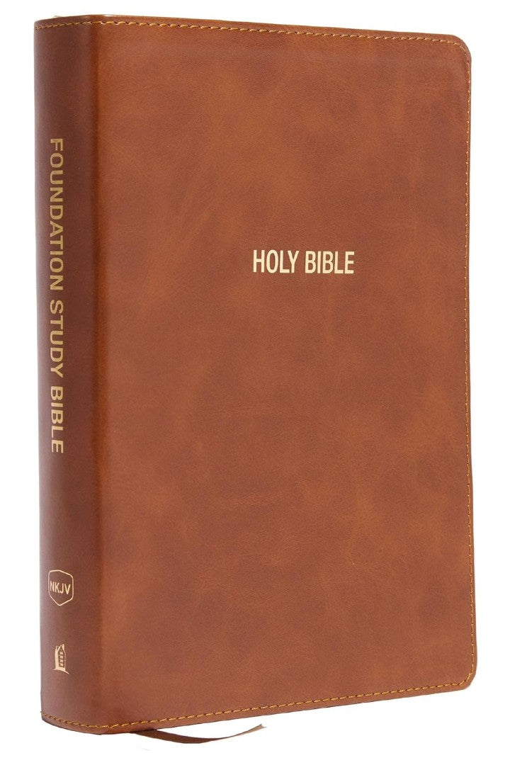 NKJV Foundation Study Bible, Wide-Margin, Brown Leathersoft