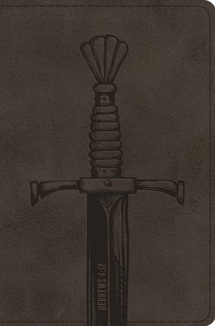 ESV Compact Bible, Silver, Sword Design