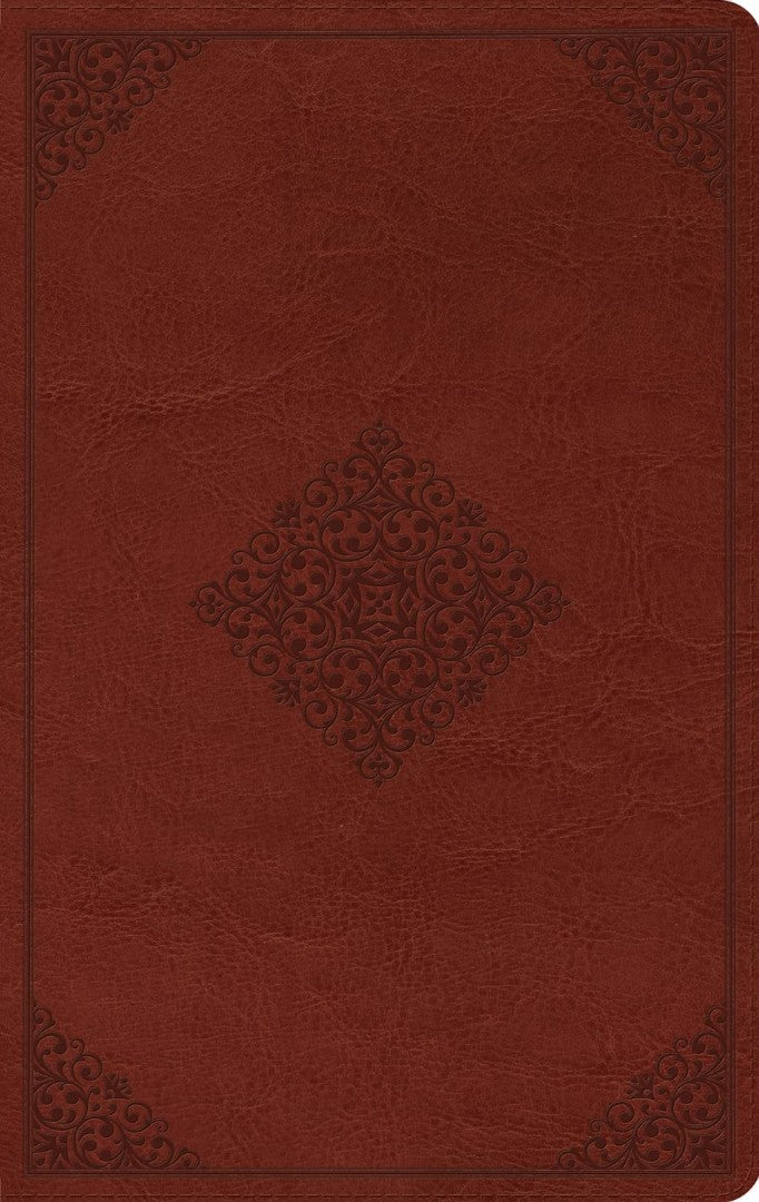 ESV Large Print Value Thinline Bible, Tan, Ornament Design