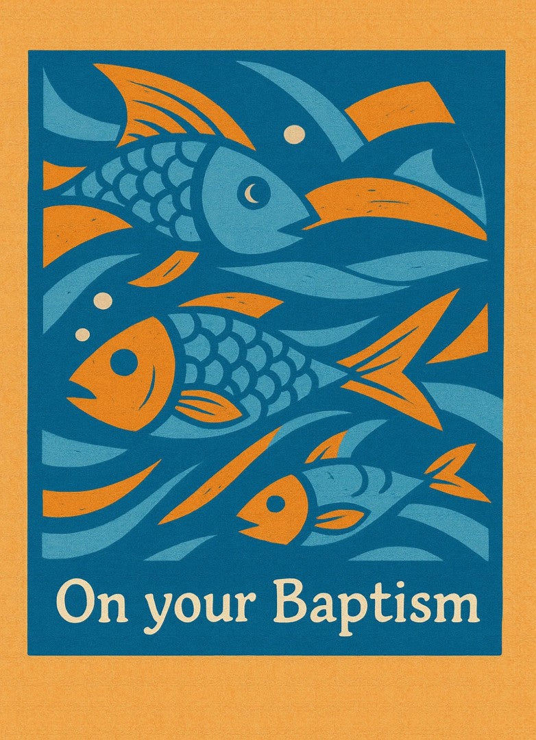 On Your Baptism Fish Card (pack of 6)