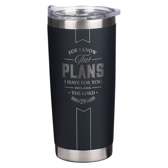 Tumbler Ss Black I Know The Plans Jer. 29:11