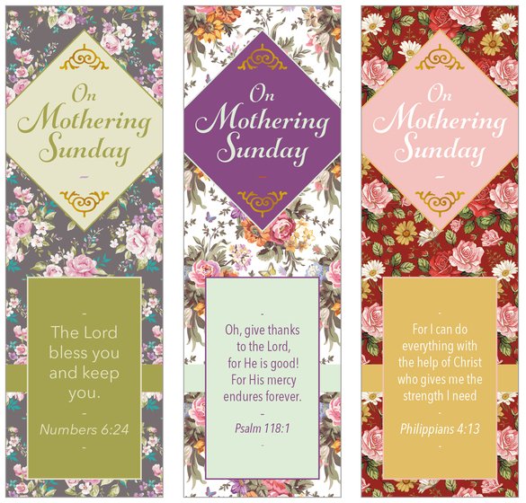 Mothering Sunday Bookmarks - Vintage Floral (Pack Of 36) - Re-vived