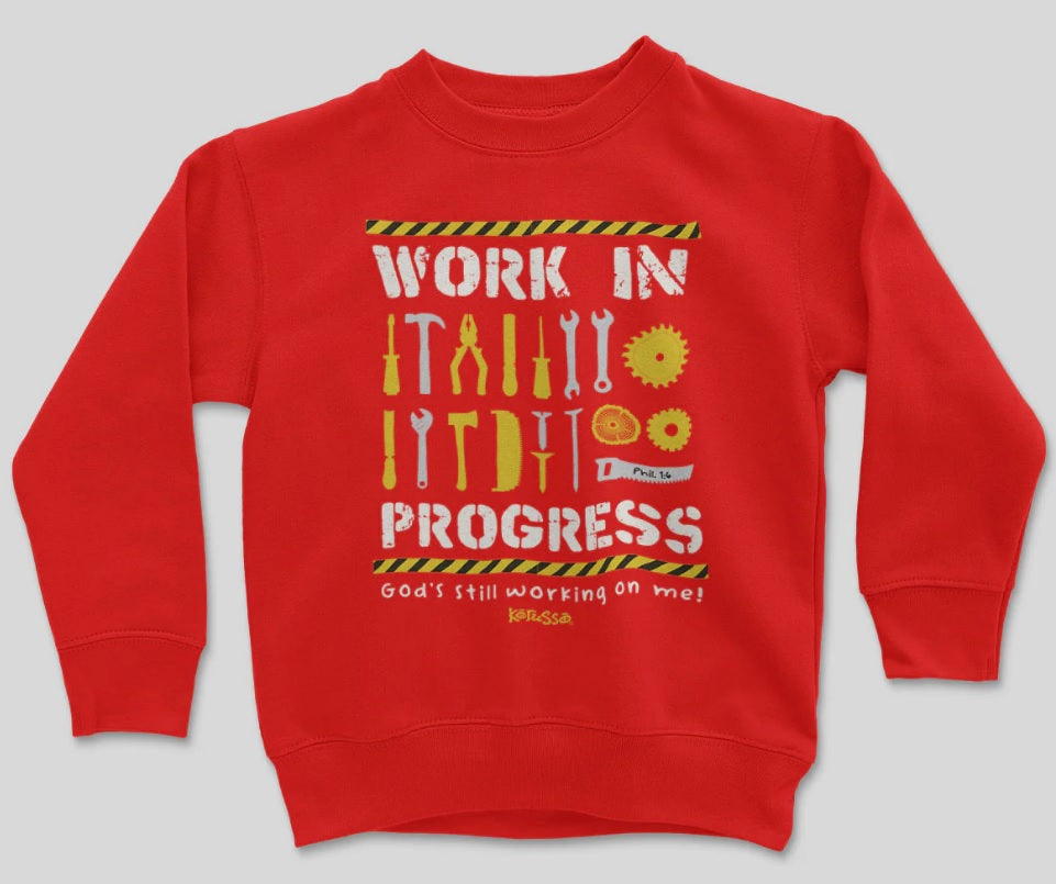 Work in Progress Kids Crew Fleece Small