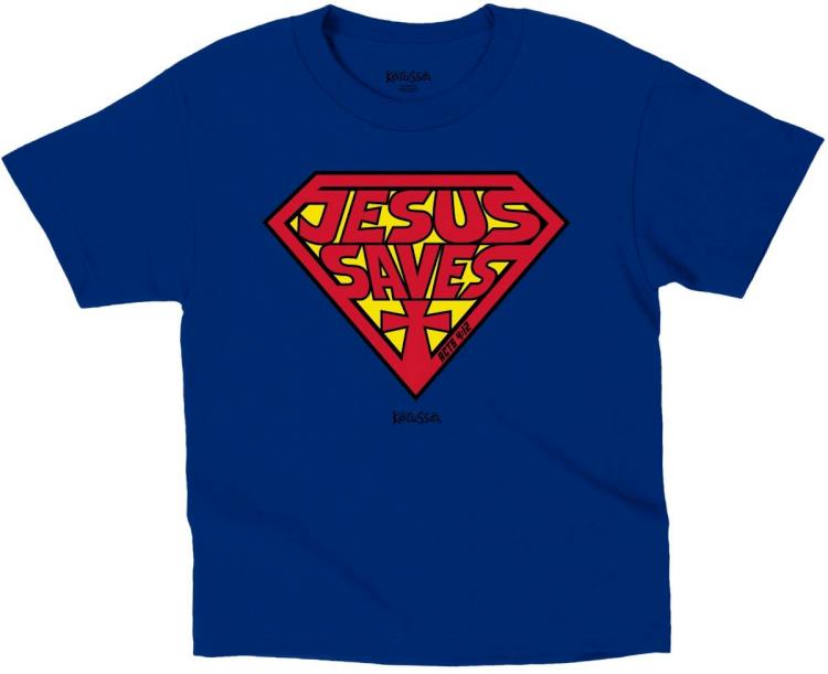 Jesus Saves Kids T-Shirt Medium - Re-vived