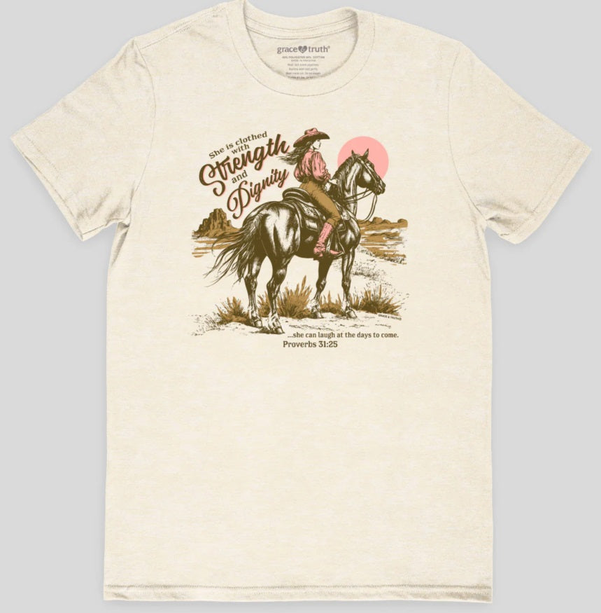 Cowgirl Strength Grace & Truth T-Shirt XL - Re-vived