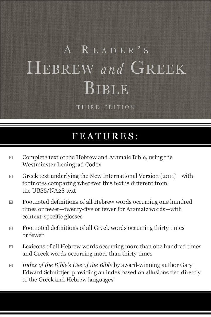 A Reader's Hebrew and Greek Bible