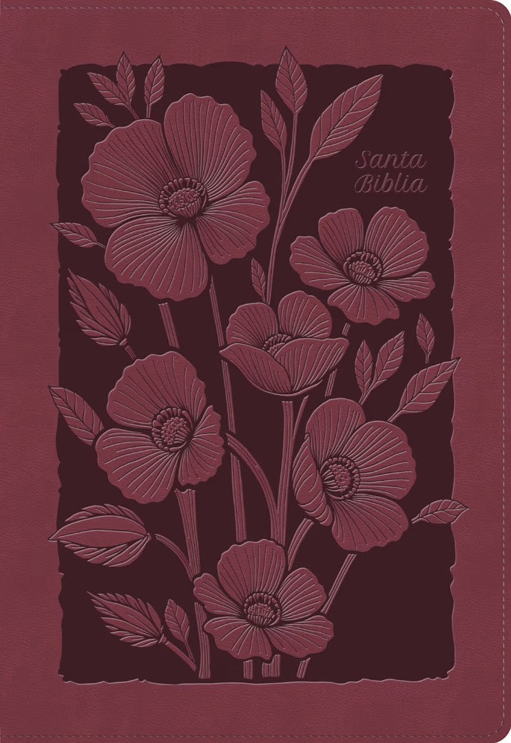 RVR 1960 Biblia Para Regalos Y Premios, Rubí  Floral - Re-vived
