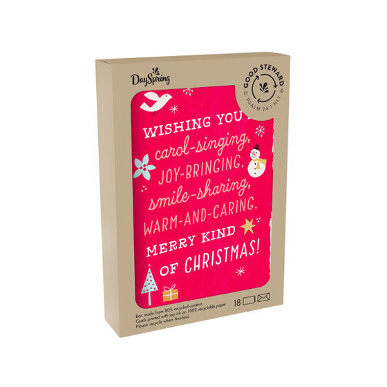 Merry Kind of Christmas - Christmas Cards (Pack of 18) - Re-vived