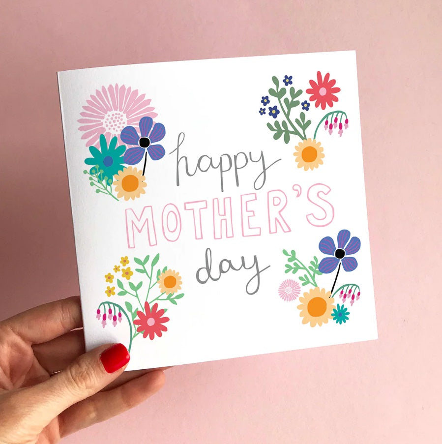 Happy Mother's Day (Floral) Greeting Card & Envelope - Re-vived