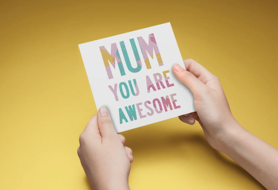 Awesome Mum Greeting Card & Envelope - Re-vived