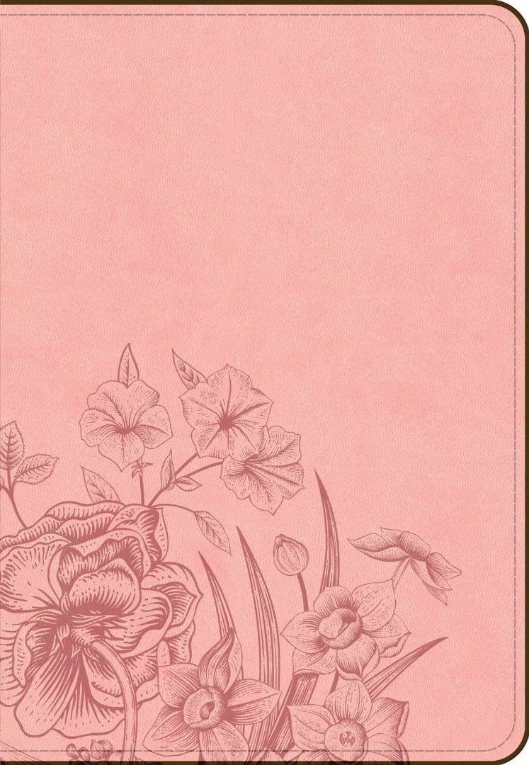 CSB Large Print Compact Reference Bible, Pink Floral - Re-vived