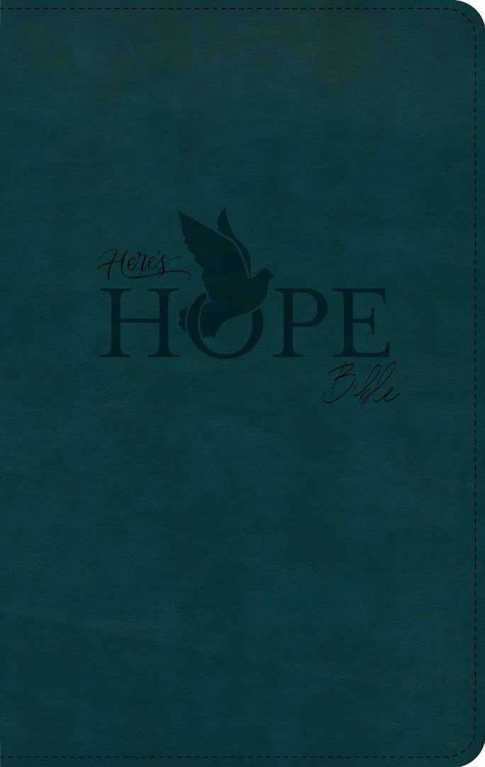 CSB Here's Hope Bible, Dark Teal Leathertouch - Re-vived