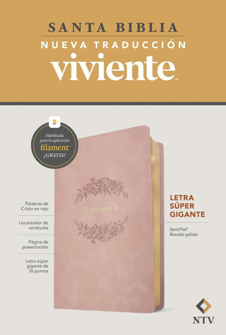 Biblia Letra Súper Gigante NTV, Con Filament - Re-vived