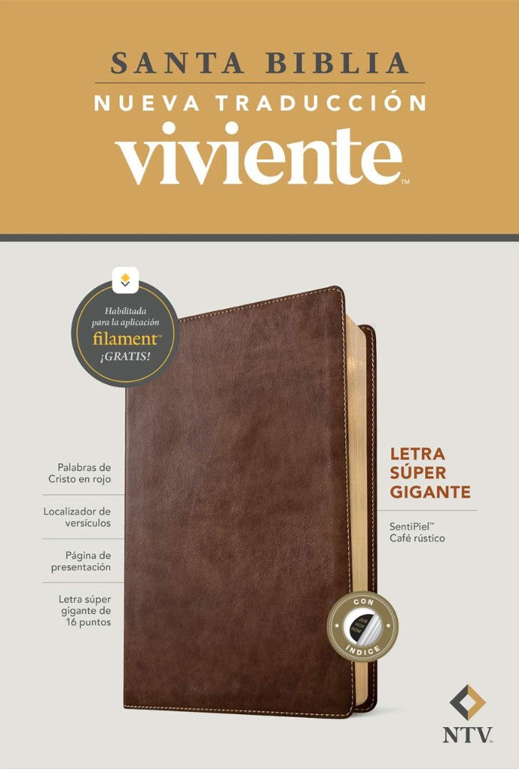 Biblia Letra Súper Gigante NTV, Con Filament - Re-vived
