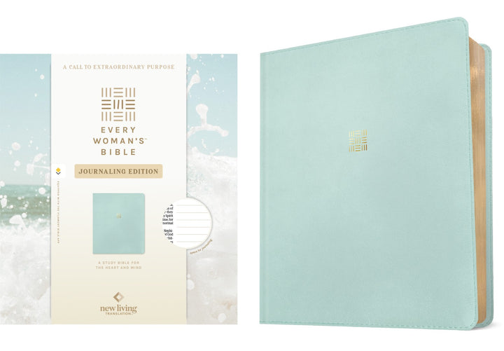 NLT Every Woman's Bible, Journaling Edition, Seafoam Blue - Re-vived