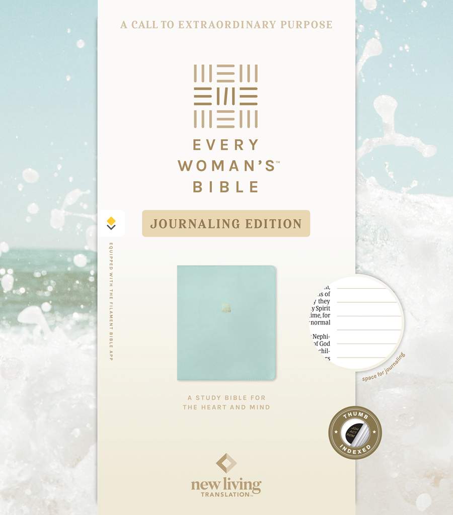NLT Every Woman's Bible, Journaling Edition, Seafoam Blue - Re-vived