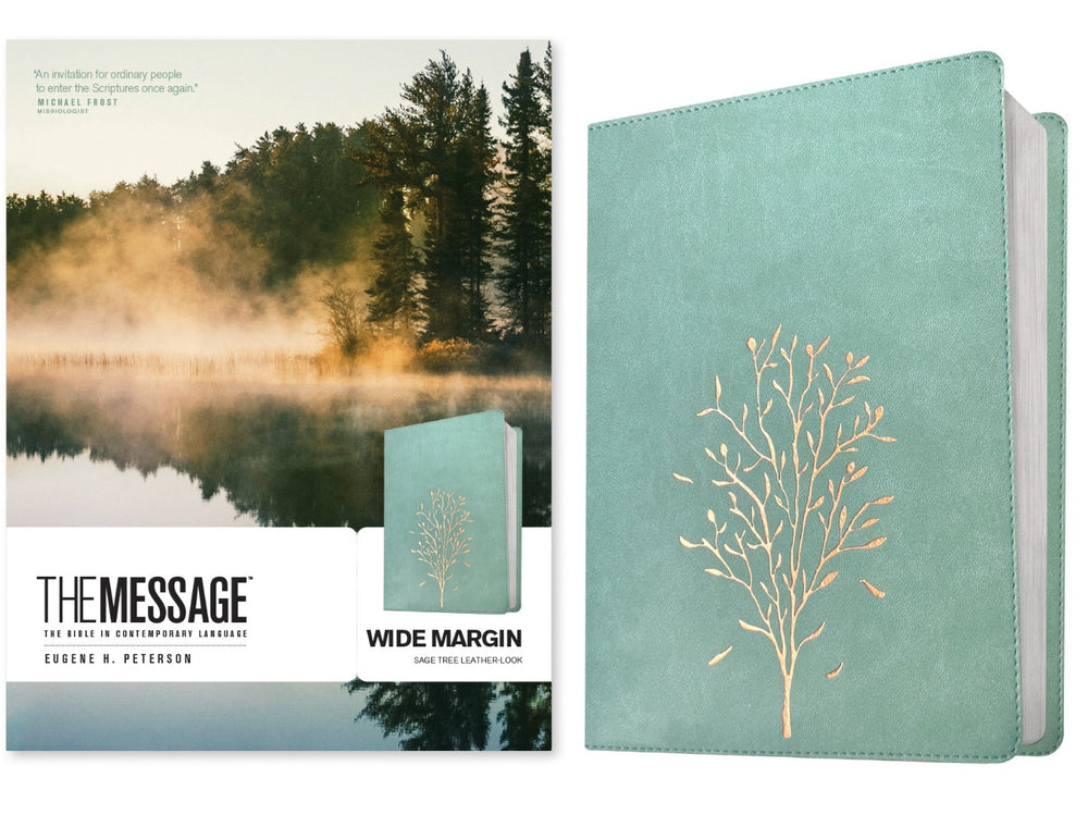 The Message Wide Margin Bible, Sage Tree - Re-vived