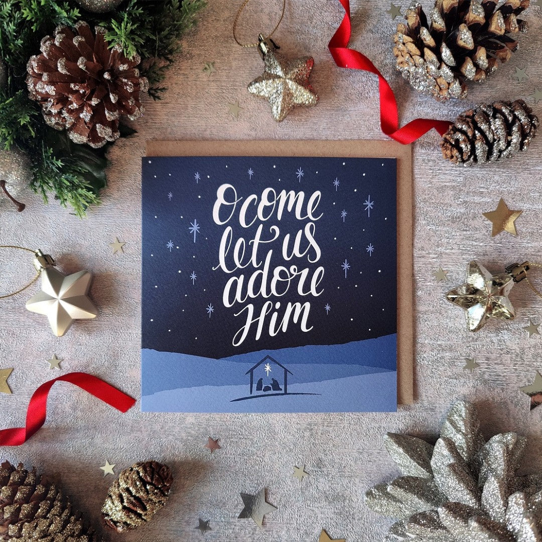 Adore Him - Christmas Card - Re-vived