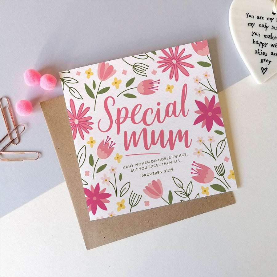 Floral Special Mum Card - Re-vived