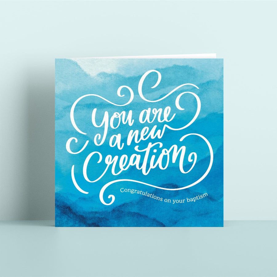 Baptism Card – You Are A New Creation - Re-vived