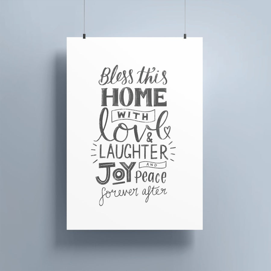 Bless This Home A5 Print - Re-vived