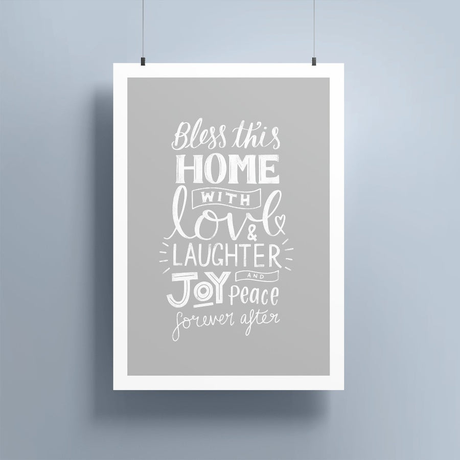 Bless This Home A4 Print - Re-vived