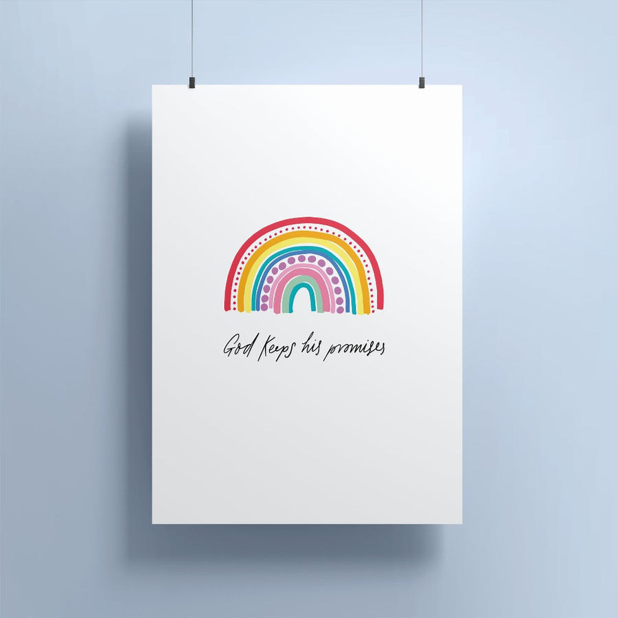 God’s Promises Rainbow A4 Print - Re-vived