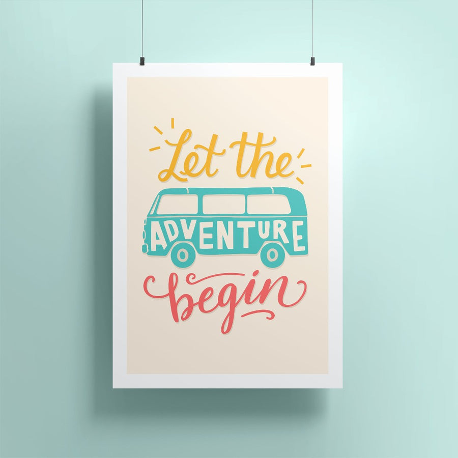 Let The Adventure Begin A4 Print - Re-vived