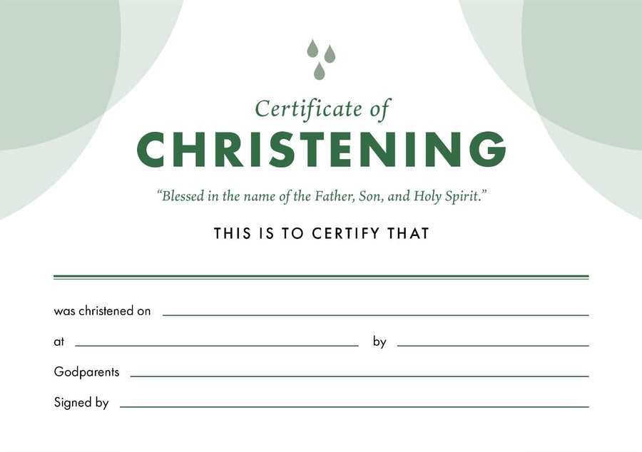 ETC Christening Certificate A4 Landscape (pack of 10)