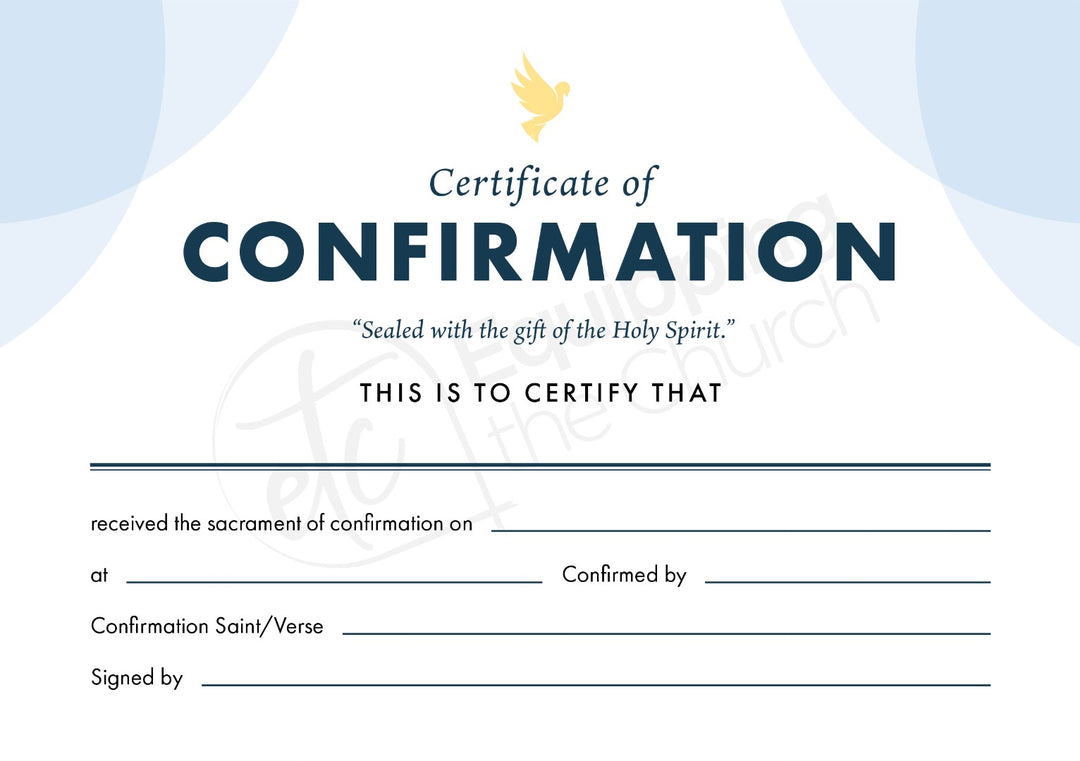 ETC Confirmation Certificate A5 Landscape (pack of 10) - Re-vived