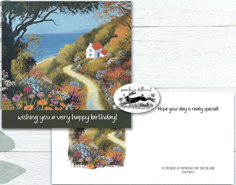 Colourful Coast Birthday Card - Re-vived