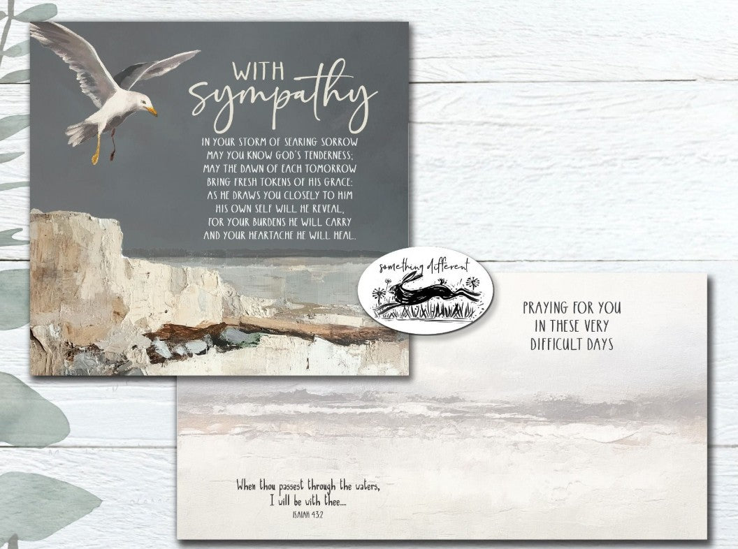 Seagull Sympathy Card - Re-vived