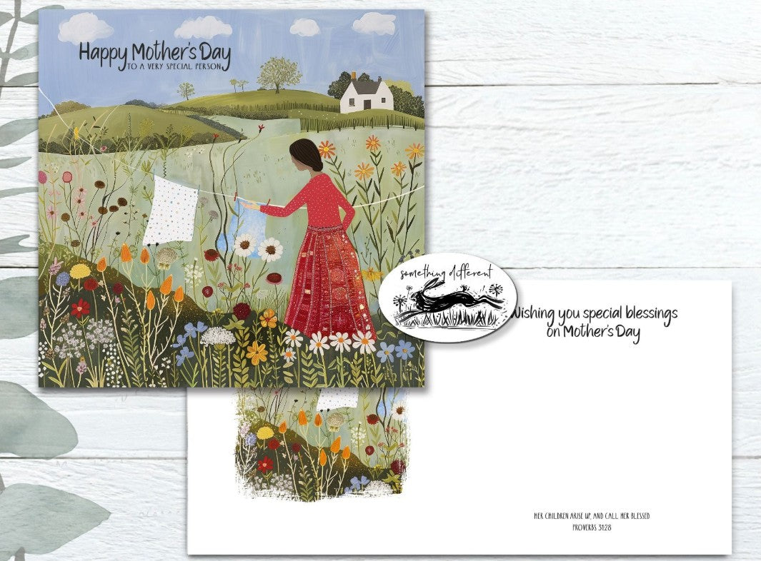 Washing Line Mother's Day Card - Re-vived