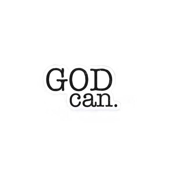 Sticker Vinyl - God Can (Pack of 5)