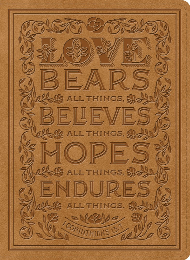 ESV Single Column Journaling Bible, Trutone, Nubuck Caramel