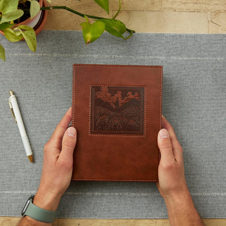 NKJV New Testament, Tracing Edition, Brown - Re-vived