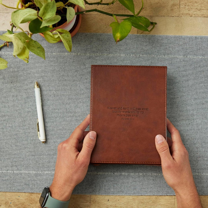 NKJV New Testament, Tracing Edition, Brown - Re-vived