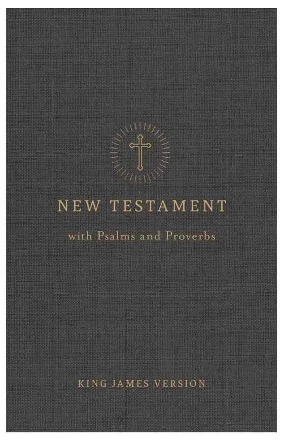 KJV Pocket New Testament with Psalms and Proverbs, Charcoal