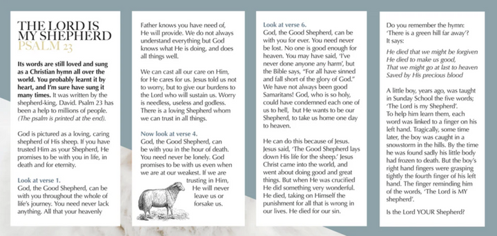 The Lord Is My Shepherd? Psalm 23 Tract - Re-vived