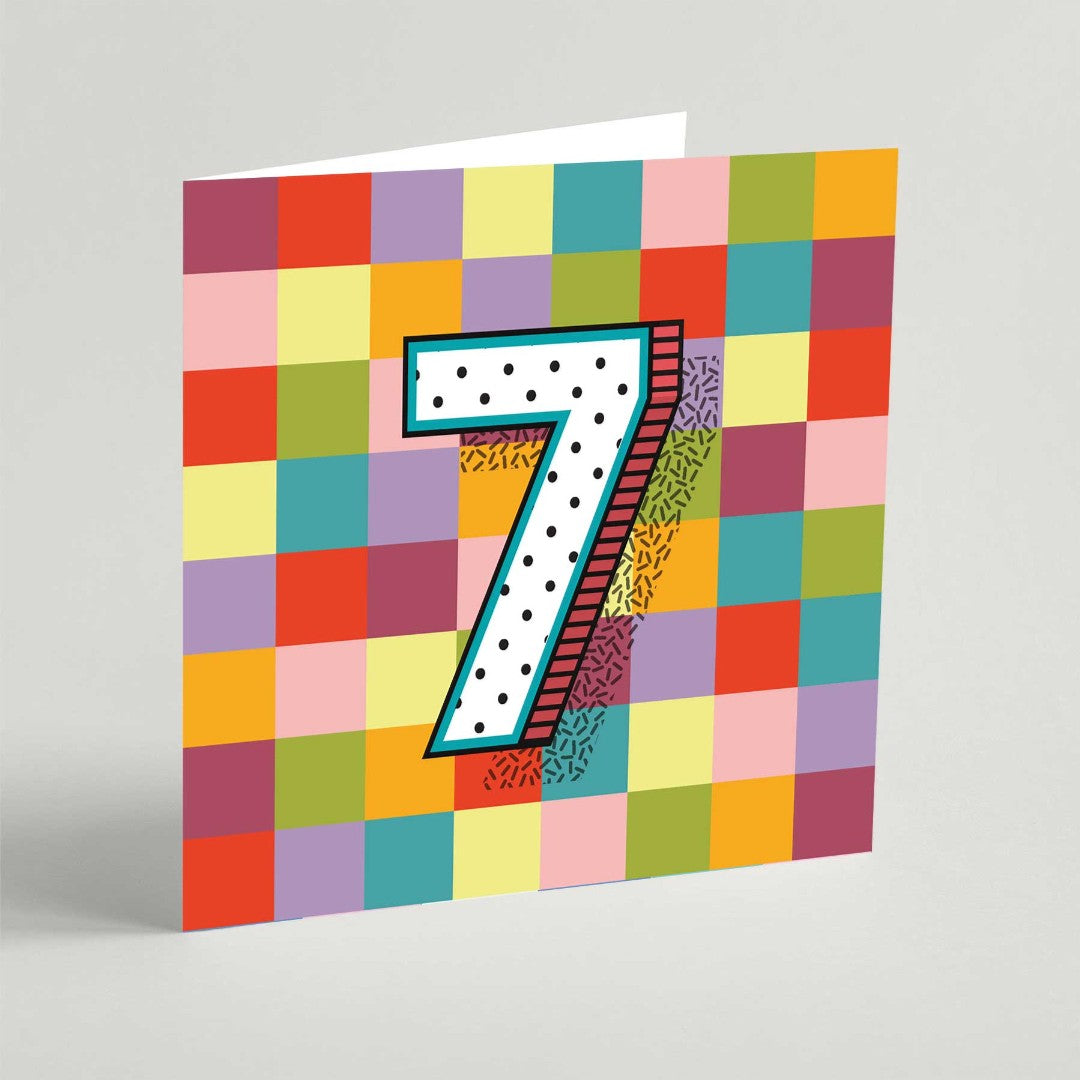 Seven Birthday Square Card