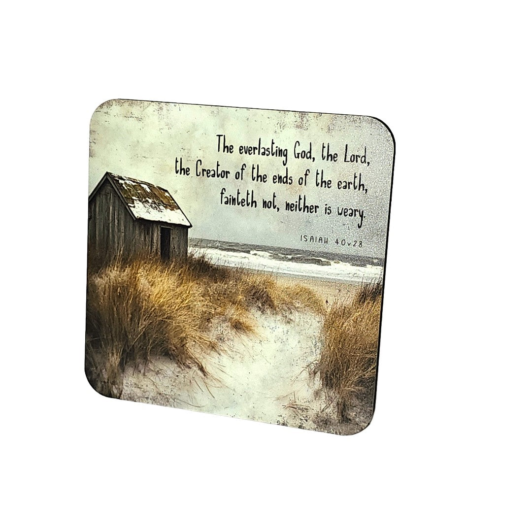 Bible Coaster - The Everlasting God (Beach)