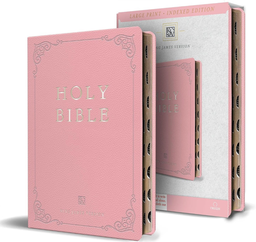 KJV Holy Bible, Large Print Handy, Pink Premium, Indexed